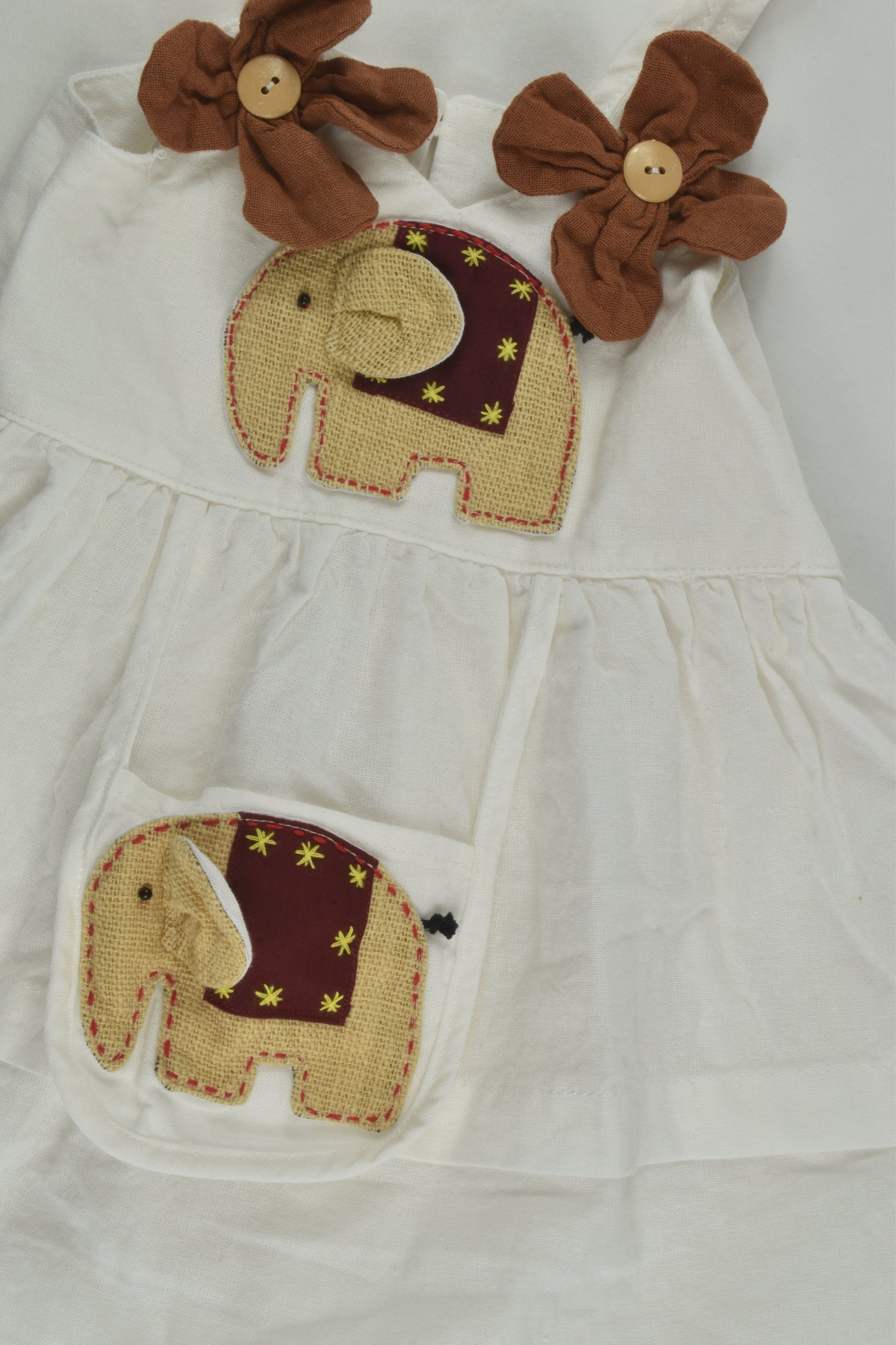 No Brand Size approx 0 Linen-feel Elephant Dress