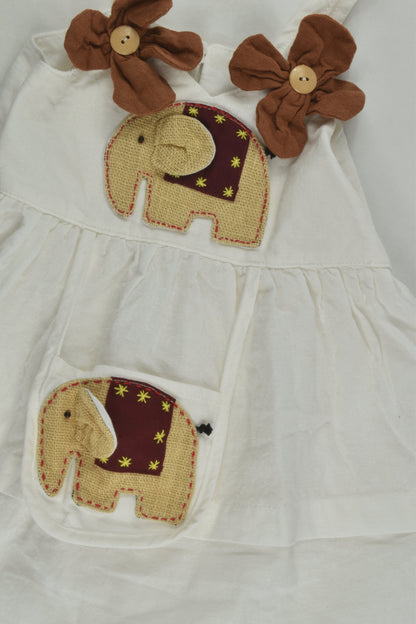 No Brand Size approx 0 Linen-feel Elephant Dress