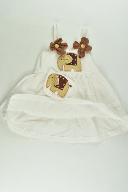 No Brand Size approx 0 Linen-feel Elephant Dress