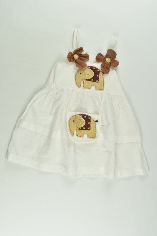 No Brand Size approx 0 Linen-feel Elephant Dress