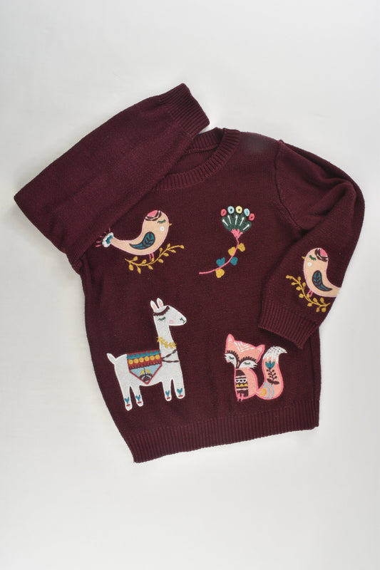 Nutmeg Size 5-6 Magical Animals Knit Jumper