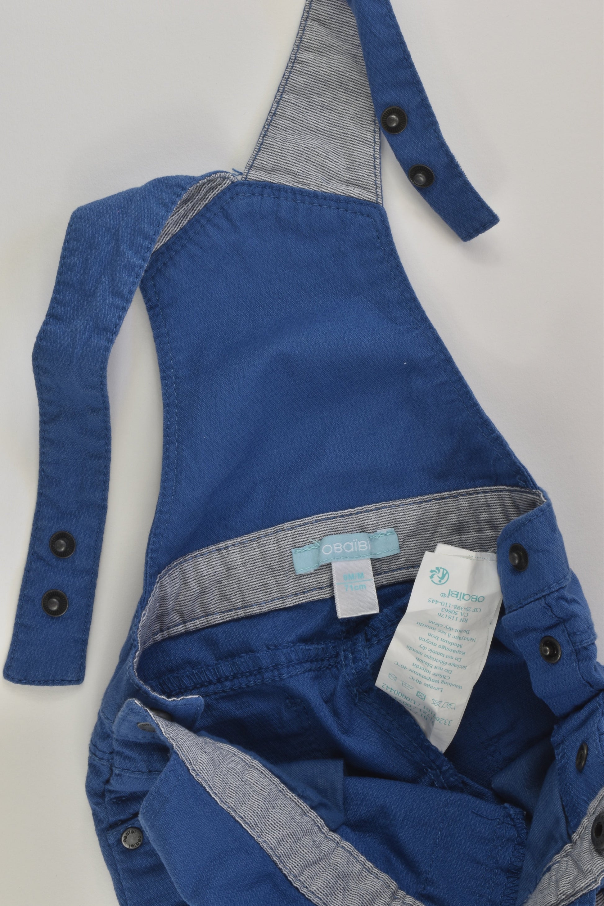 Obaïbi Size 0 (9 months, 71 cm) Short Overalls