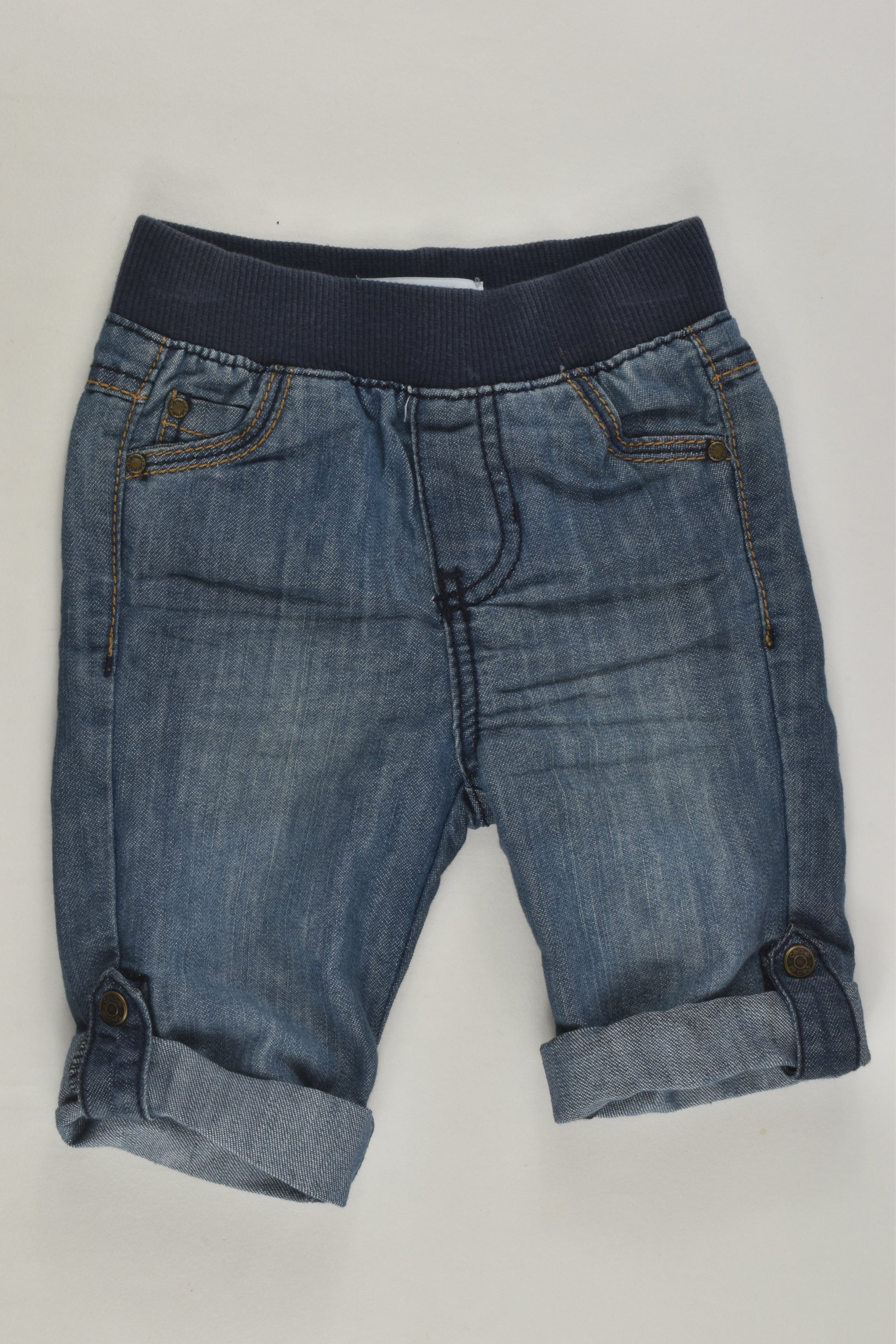 Obaïbi Size 000 (3M, 59 cm) Lightweight Denim Pants