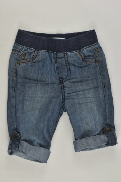 Obaïbi Size 000 (3M, 59 cm) Lightweight Denim Pants