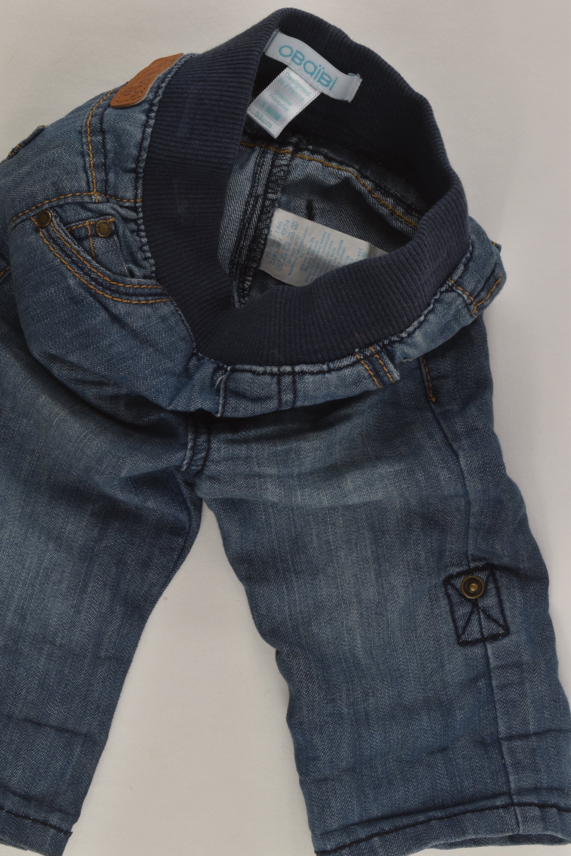 Obaïbi Size 000 (3M, 59 cm) Lightweight Denim Pants