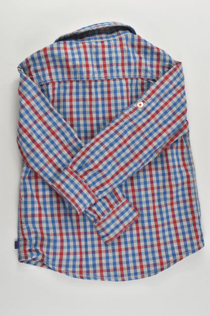 Okaïdi (France) Size 3 (98 cm) Checked Collared Shirt