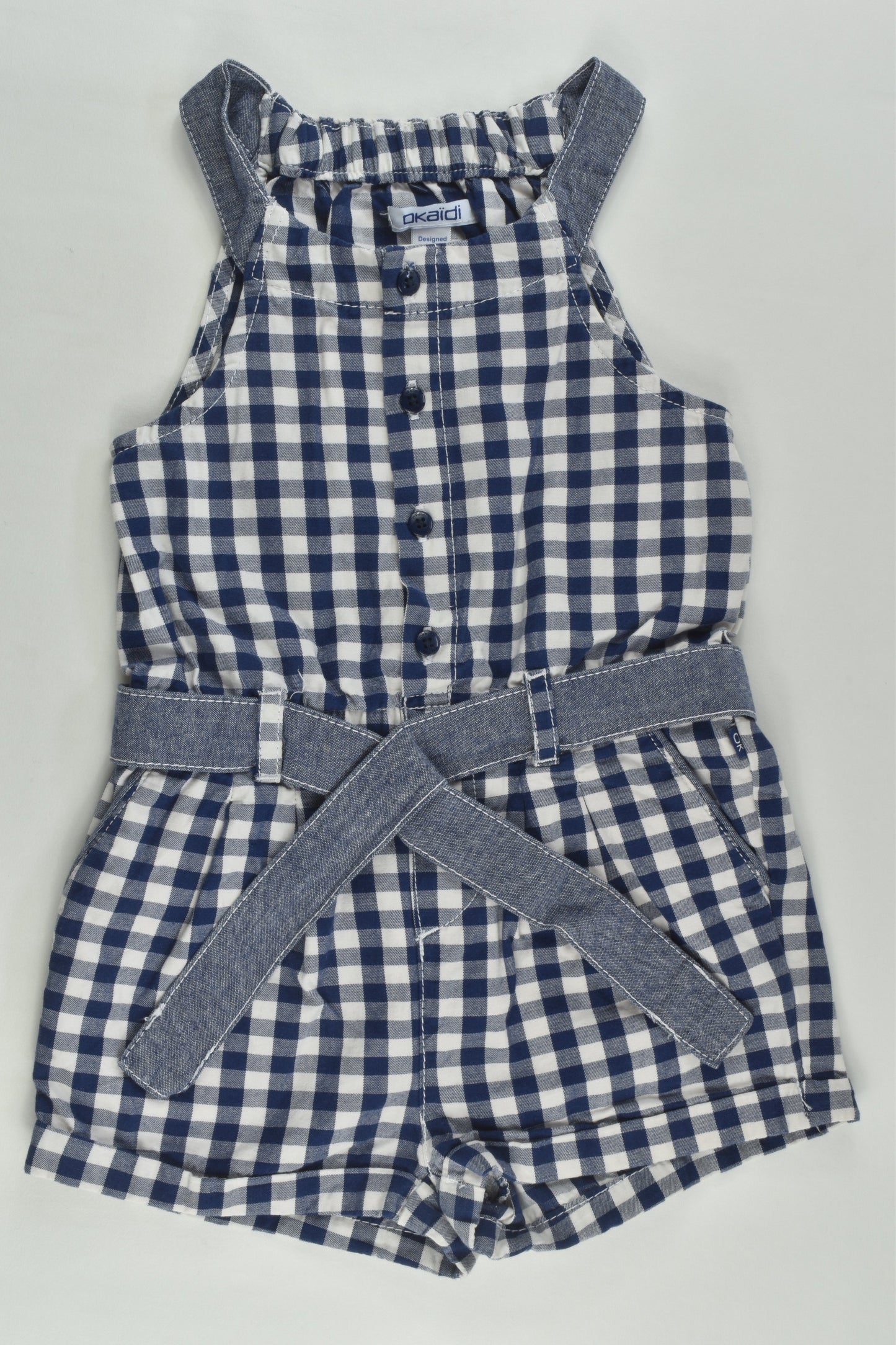 Okaïdi Size 3 (98 cm) Checked Playsuit