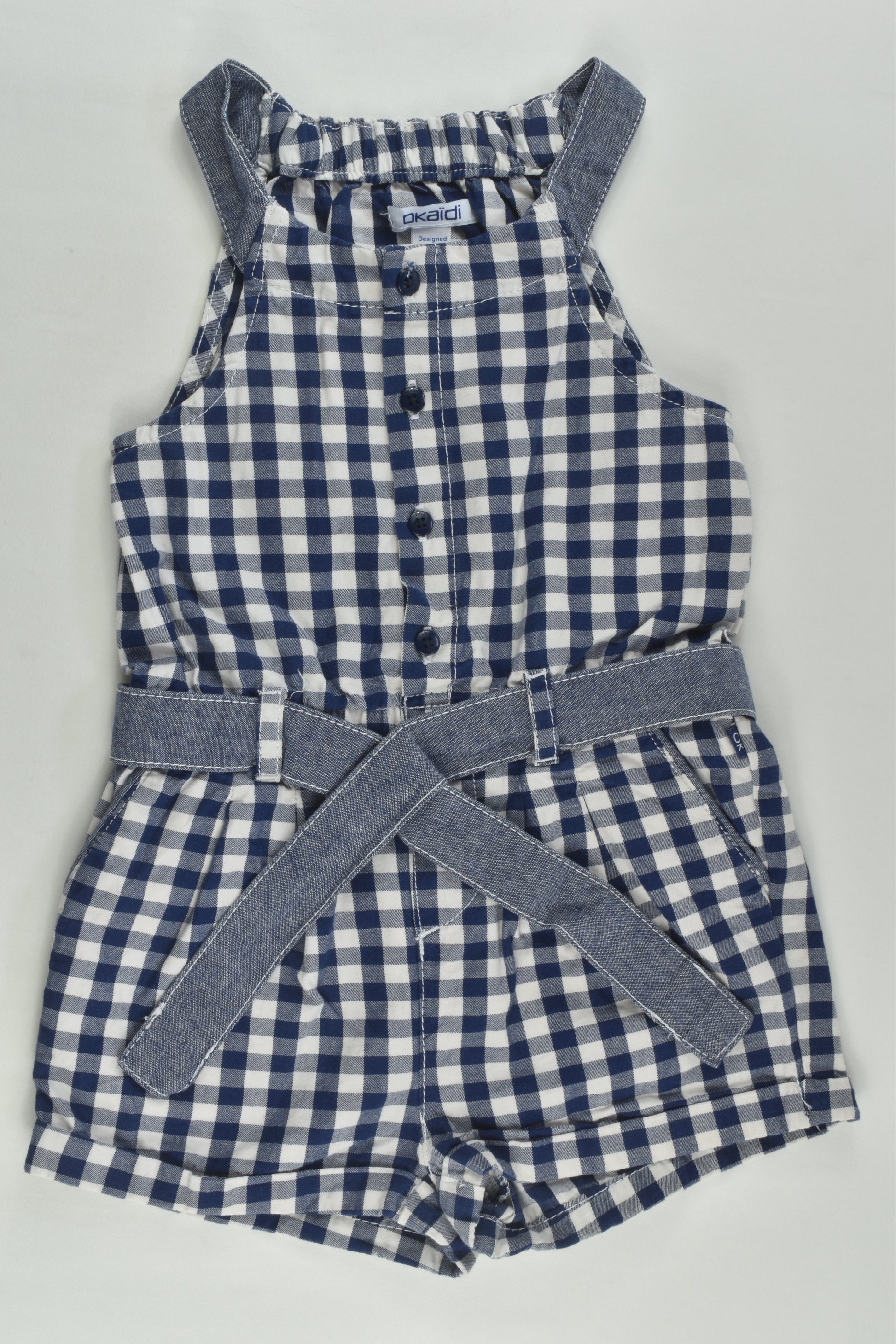 Okaïdi Size 3 (98 cm) Checked Playsuit
