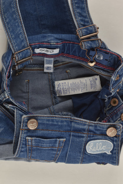 Okaïdi Size 3 (98 cm) Short Denim Overalls