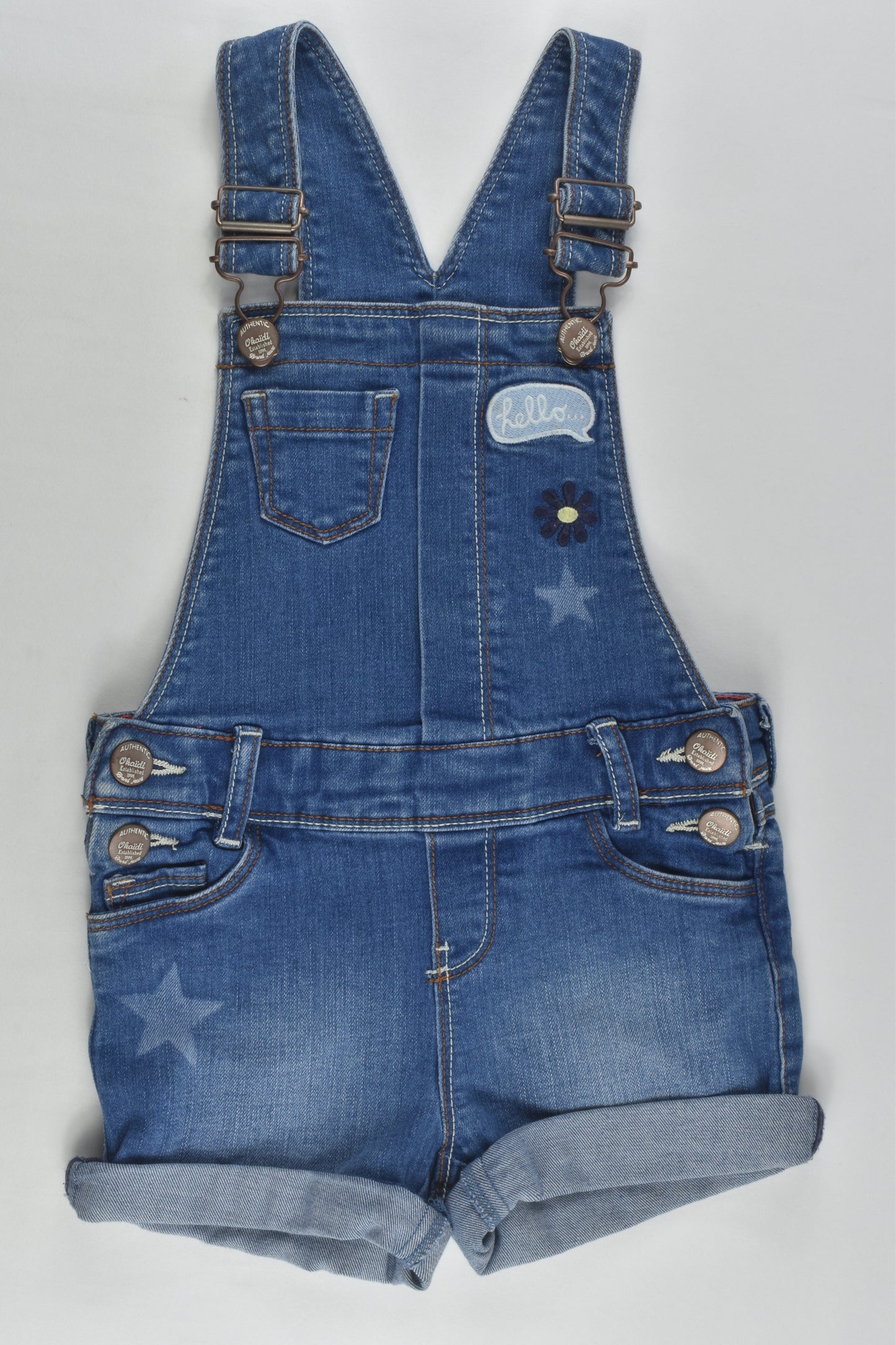 Okaïdi Size 3 (98 cm) Short Denim Overalls
