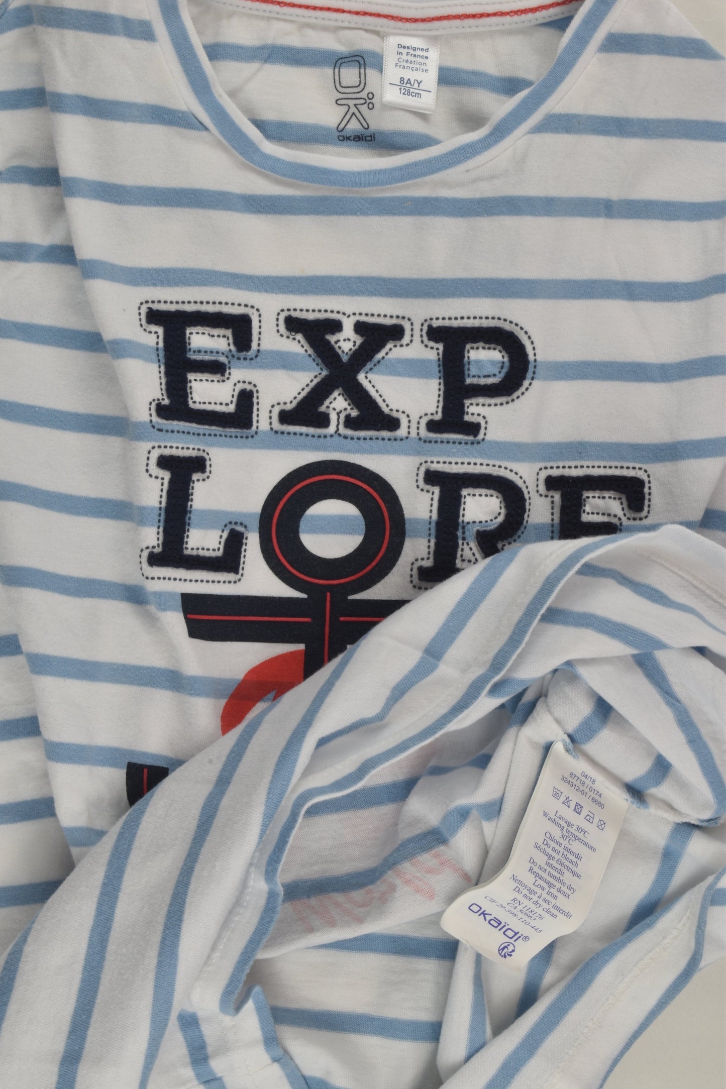 Okaïdi Size 8 (128 cm) 'Explore The World' T-shirt