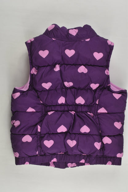 Old Navy Size 1-2 (18-24 months) Fleece Lined Love Hearts Puffer Vest