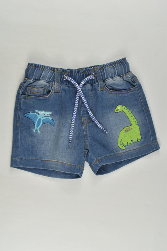 Ollie's Place Size 0 Dinosaur Denim Shorts