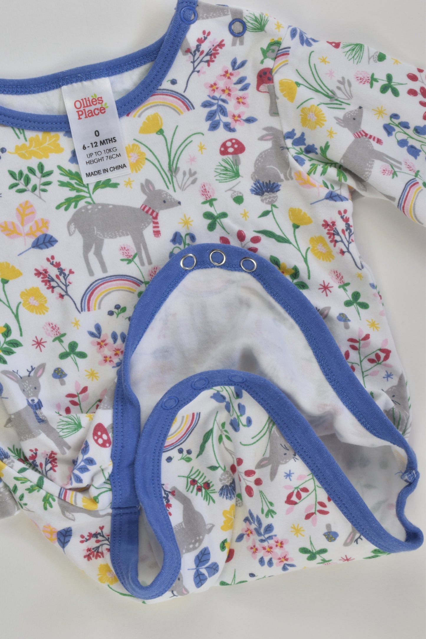 Ollie's Place Size 0 Forest Animals Bodysuit