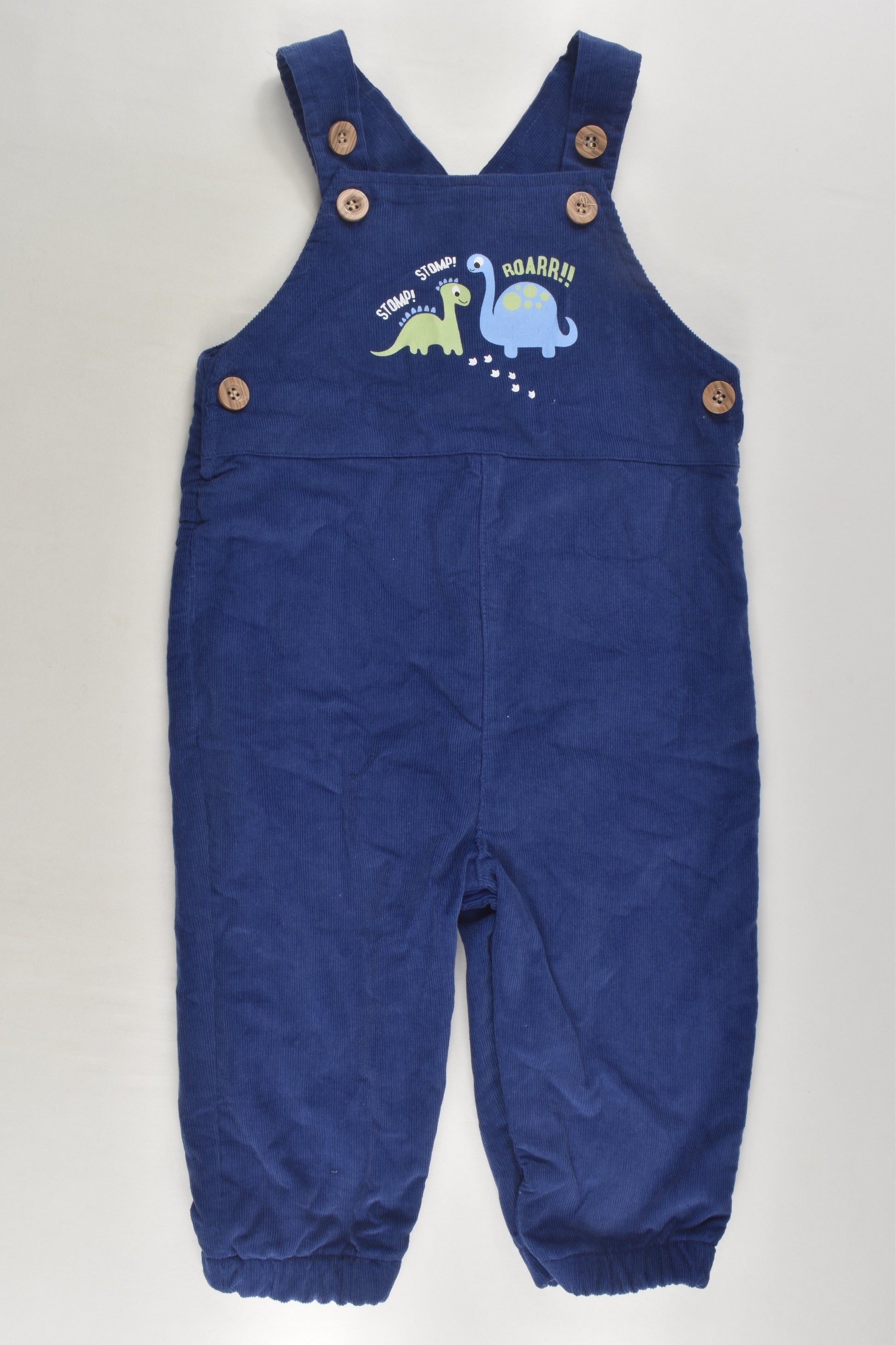 Ollie's Place Size 0 Lined Cord Dinosaur Overalls