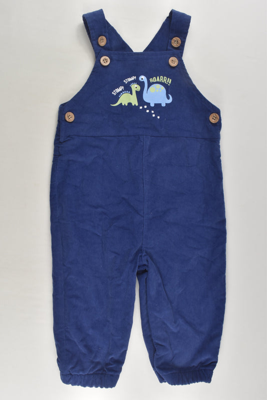 Ollie's Place Size 0 Lined Cord Dinosaur Overalls