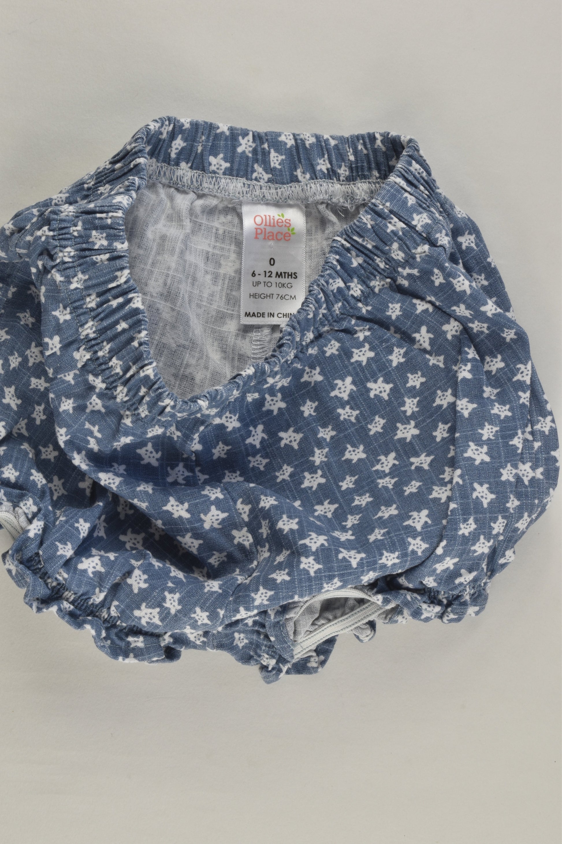Ollie's Place Size 0 Linen/Cotton Turtle Shorts