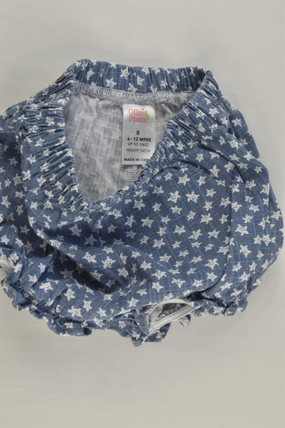 Ollie's Place Size 0 Linen/Cotton Turtle Shorts