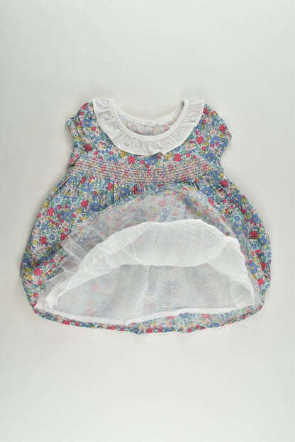 Ollie's Place Size 0 Tulle Lined Liberty Print Smocked Dress