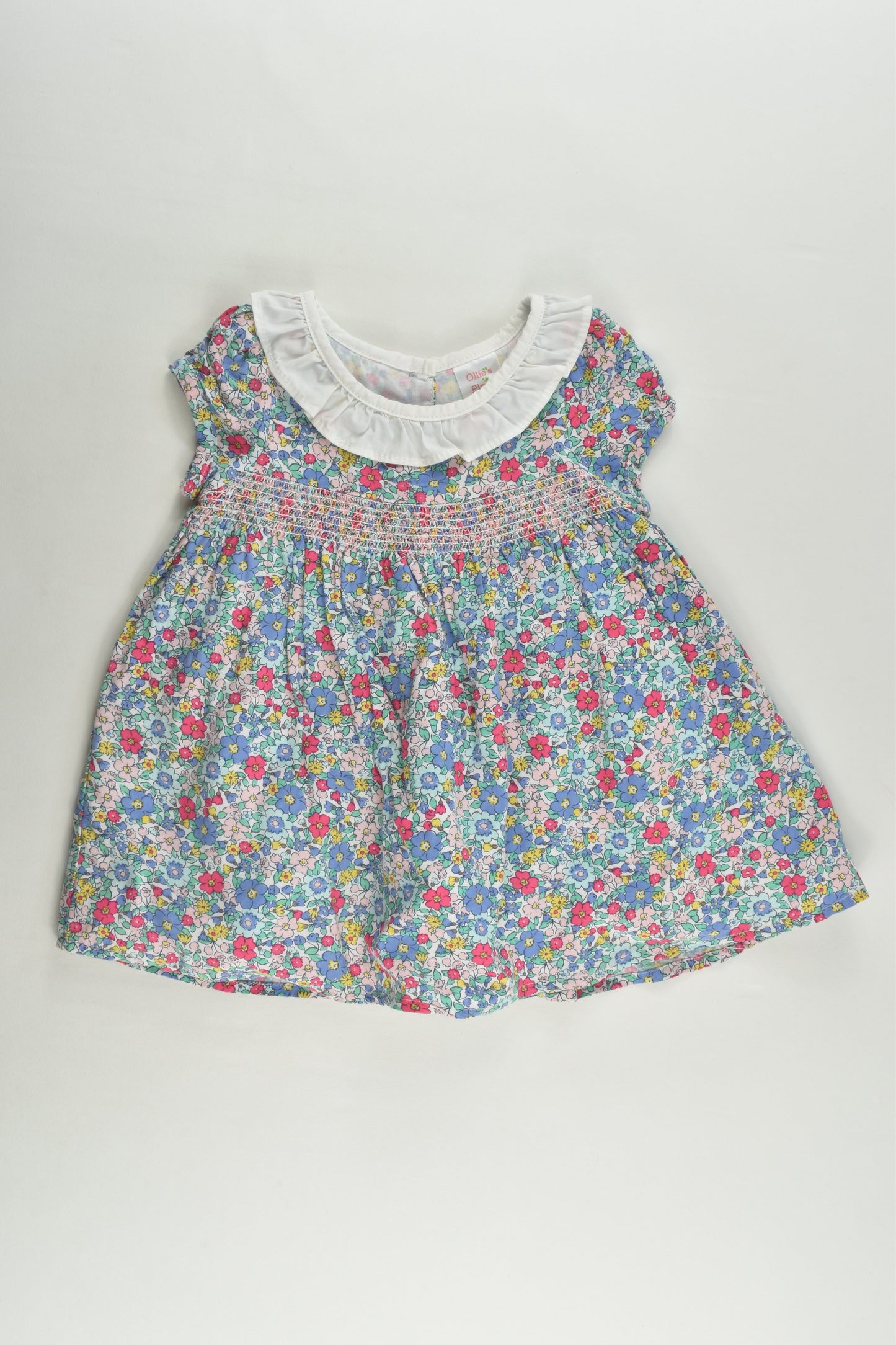 Ollie's Place Size 0 Tulle Lined Liberty Print Smocked Dress