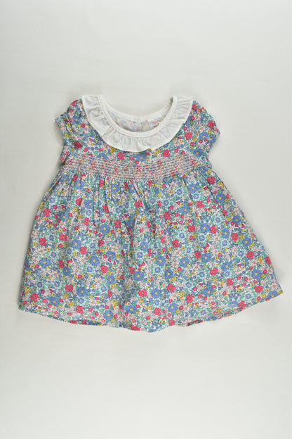 Ollie's Place Size 0 Tulle Lined Liberty Print Smocked Dress