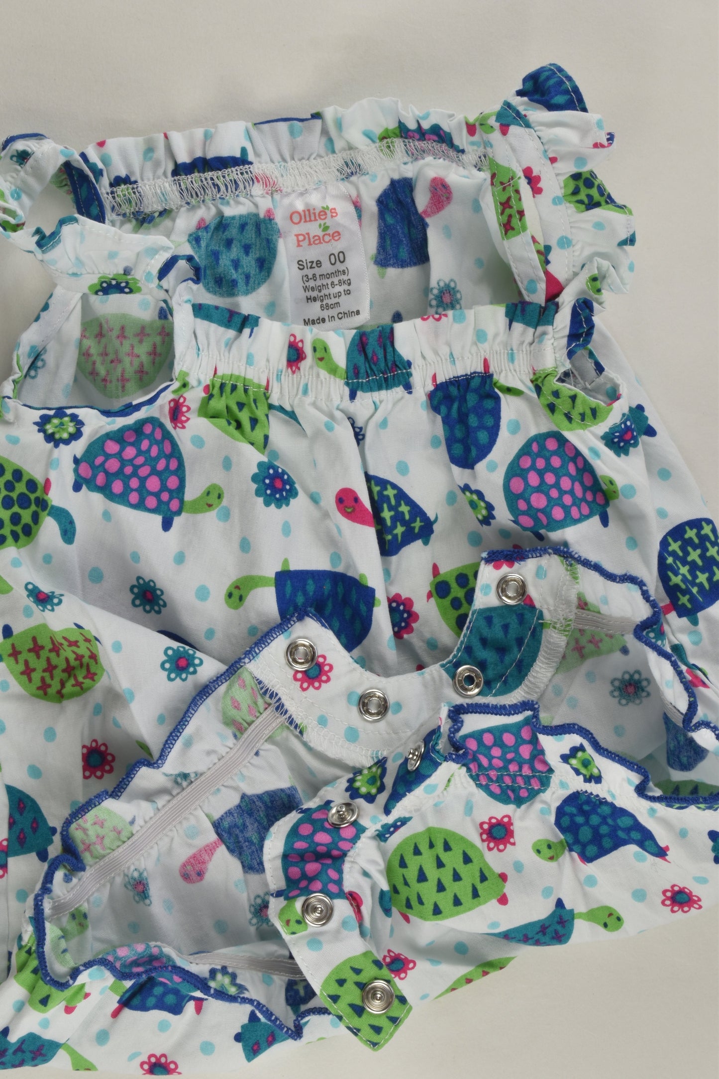 Ollie's Place Size 00 Tottoises Summer Romper