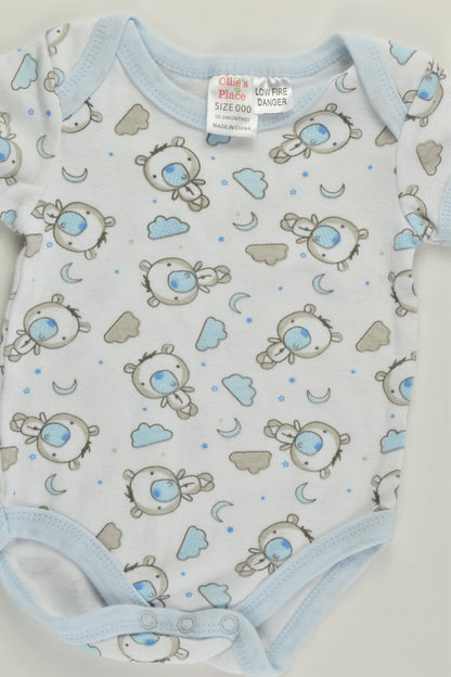 Ollie's Place Size 000 (0-3 months) Bears Bodysuit
