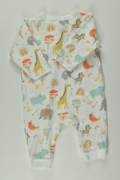Ollie's Place Size 000 Animals and Rainbows Romper
