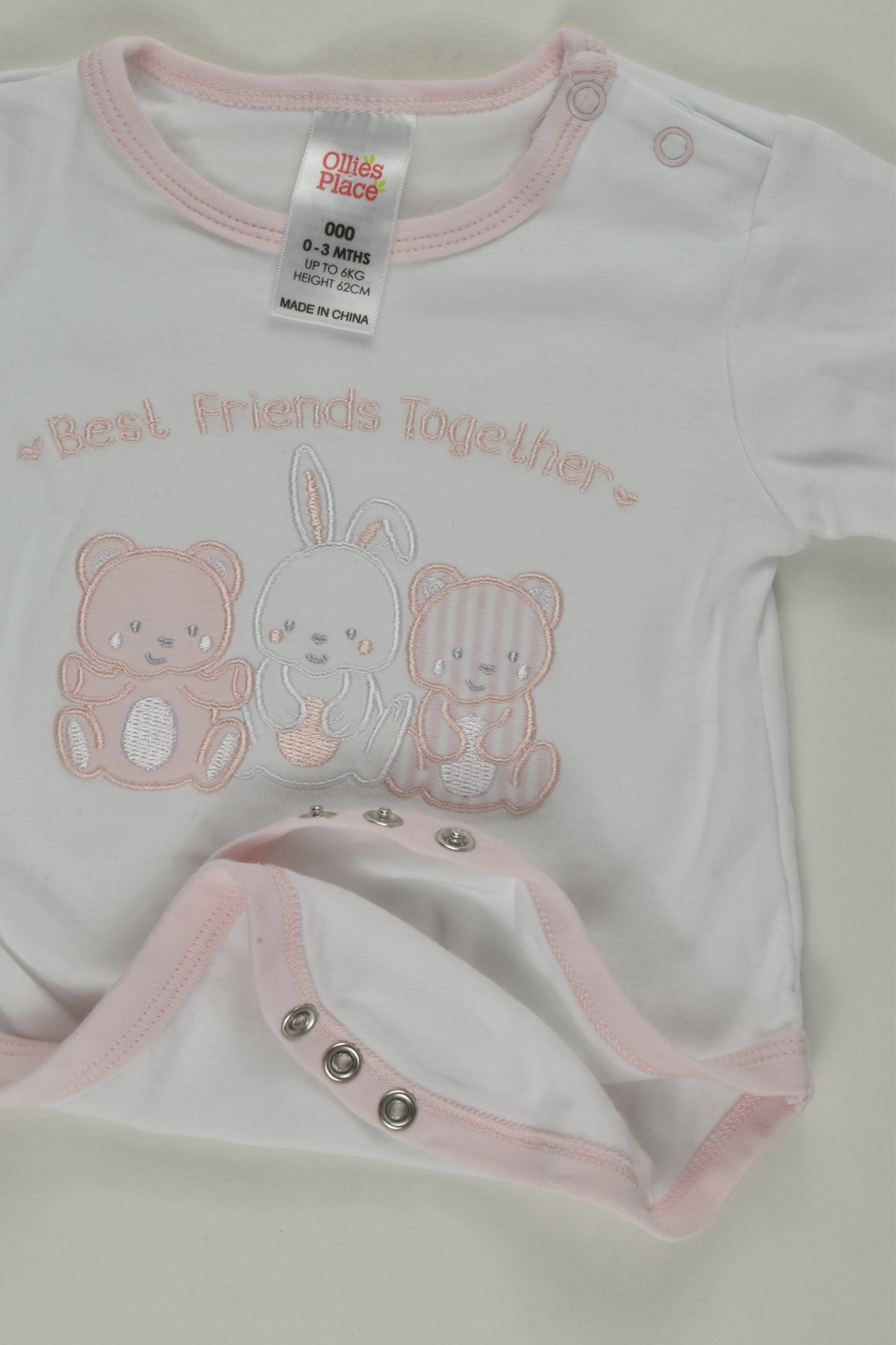 Ollie's Place Size 000 'Best Friends Together' Bodysuit