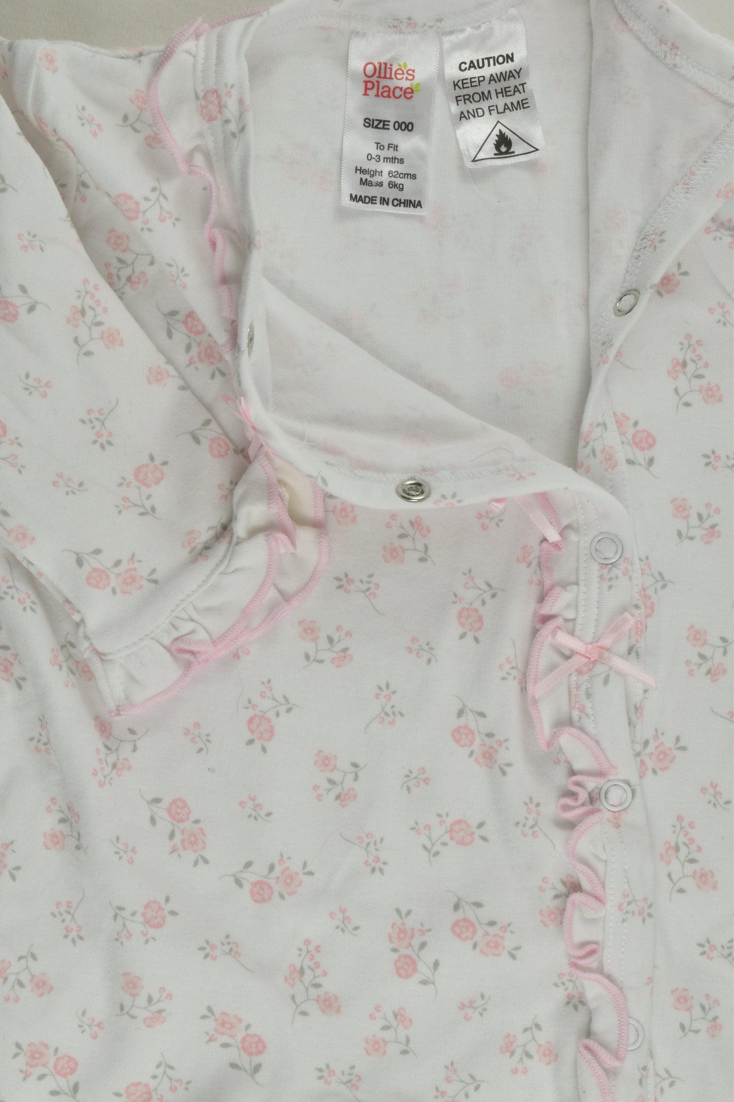 Ollie's Place Size 000 Footed Romper