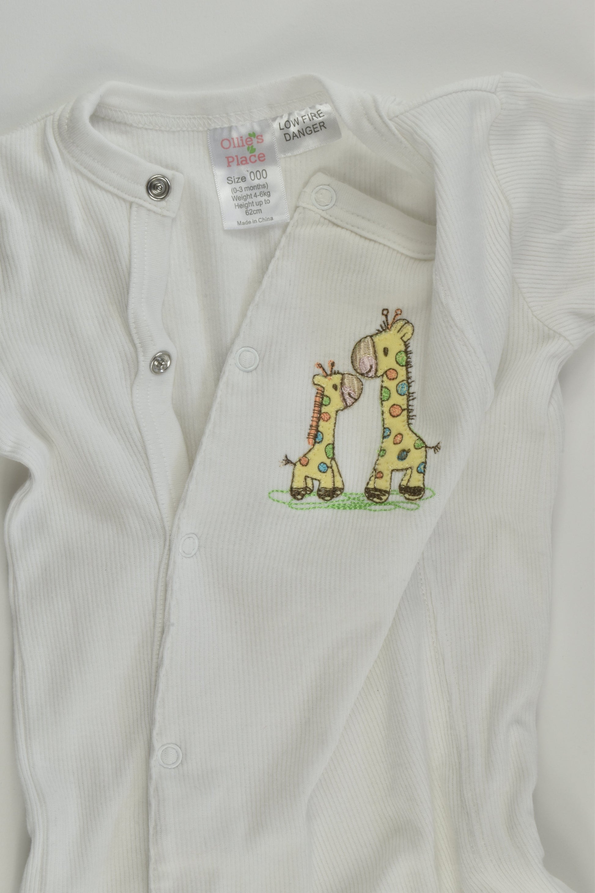 Ollie's Place Size 000 Footed Romper