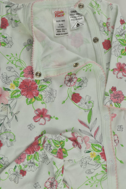 Ollie's Place Size 000 Footed Romper