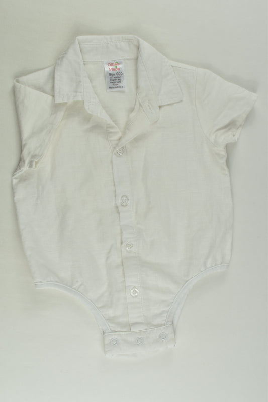 Ollie's Place Size 000 Linen Romper