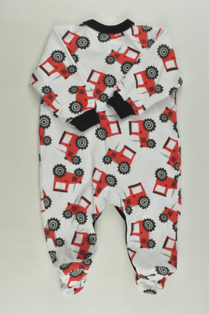 Ollie's Place Size 000 Tractors Footed Romper