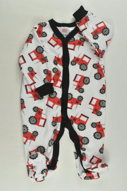 Ollie's Place Size 000 Tractors Footed Romper