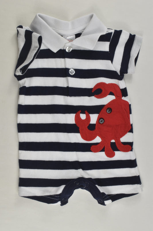 Ollie's Place Size 0000 Crab Polo Romper