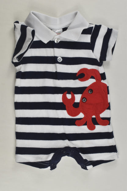 Ollie's Place Size 0000 Crab Polo Romper