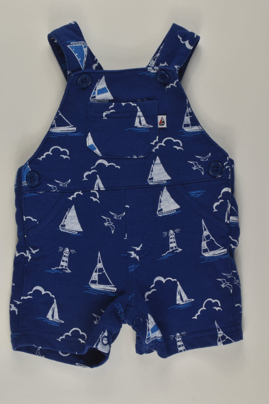Ollie's Place Size 0000 Nautical Short Overalls