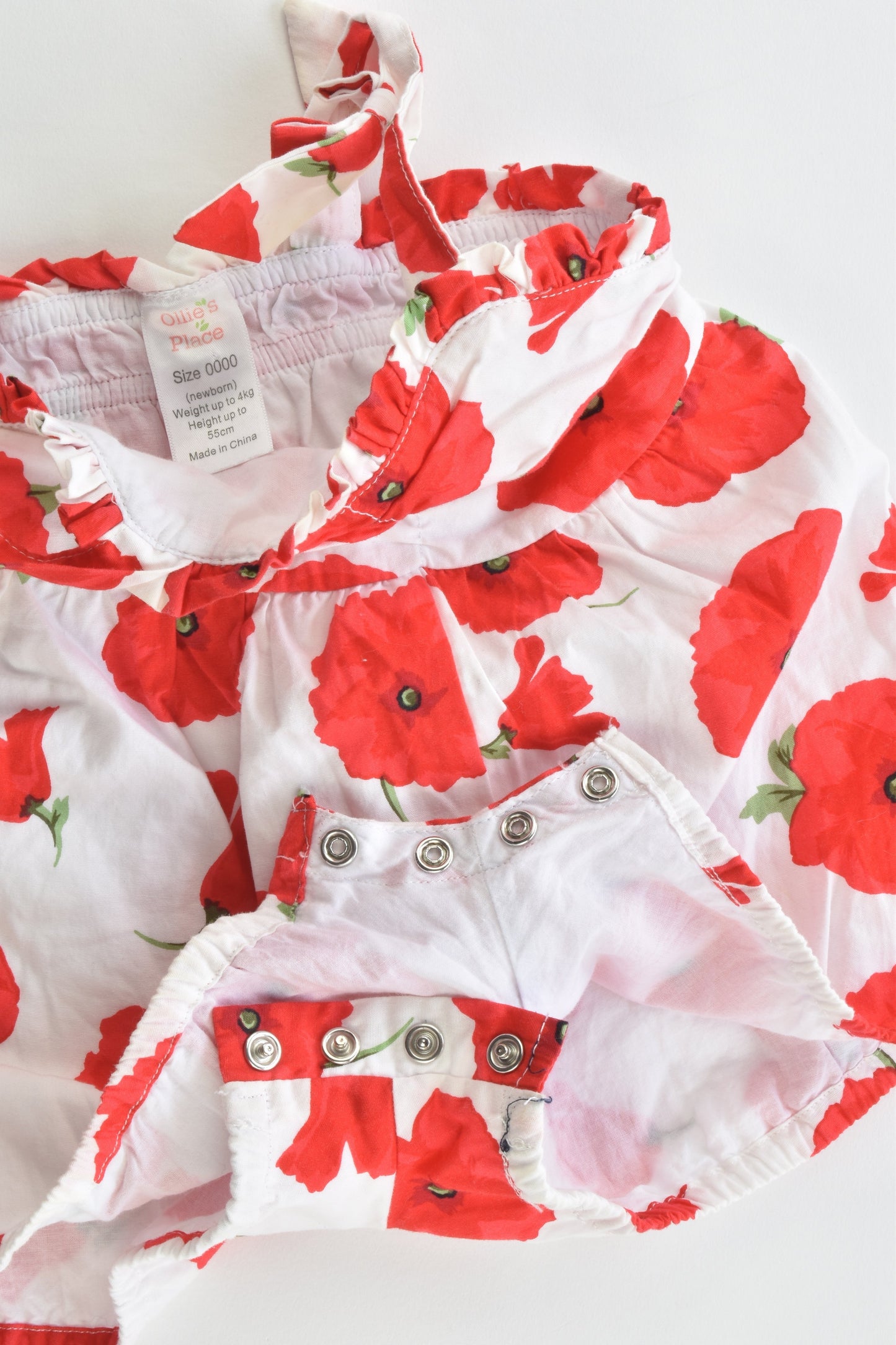 Ollie's Place Size 0000 (Newborn, up to 55 cm) Lined Summer Romper