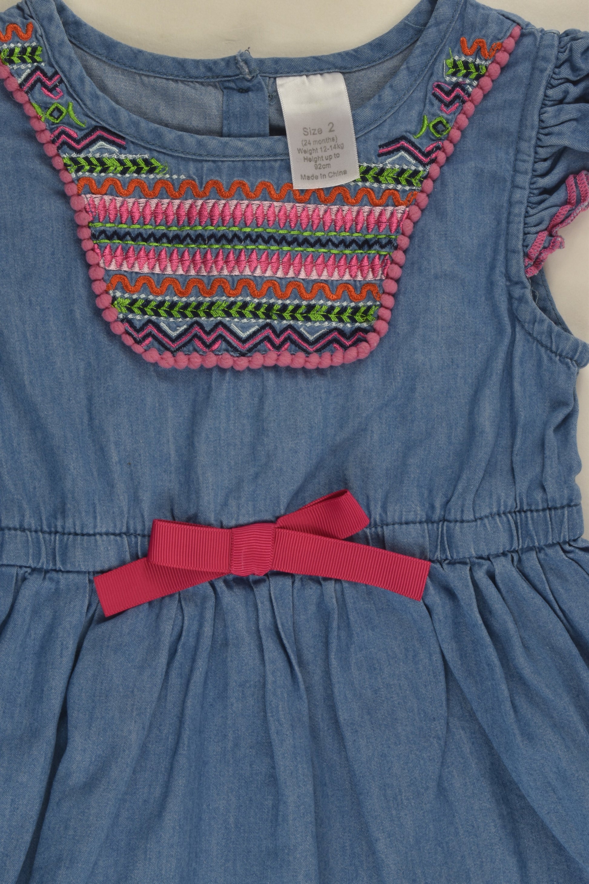 Ollie's Place Size 1 Embroidery Denim Dress