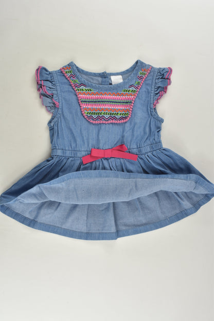 Ollie's Place Size 1 Embroidery Denim Dress