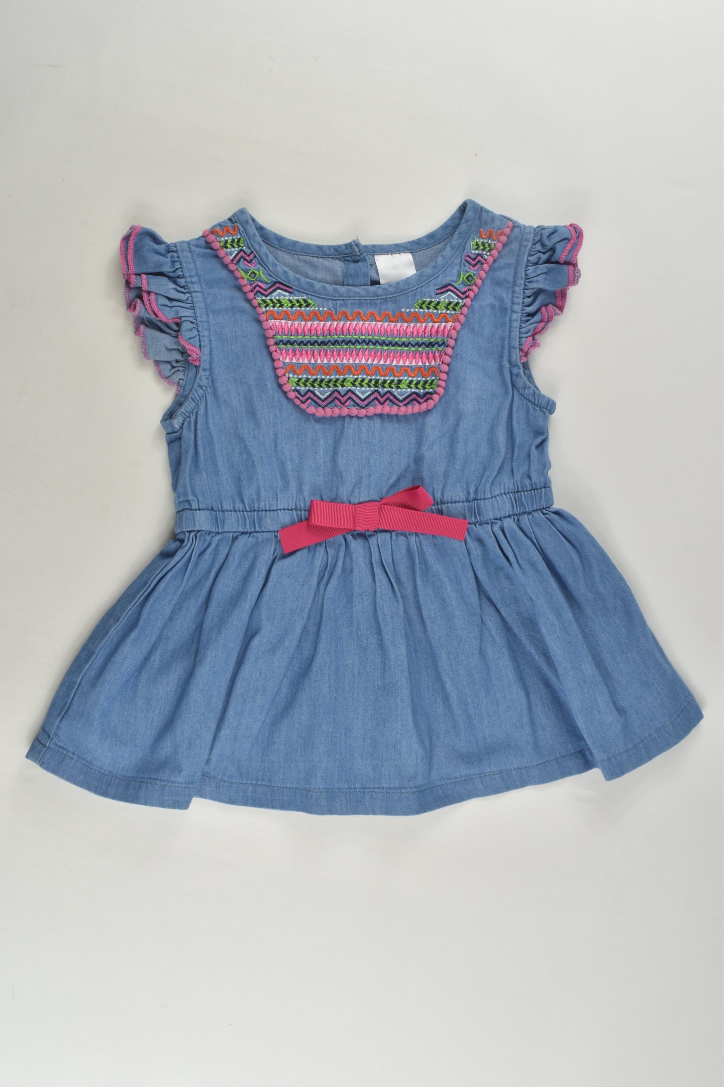 Ollie's Place Size 1 Embroidery Denim Dress