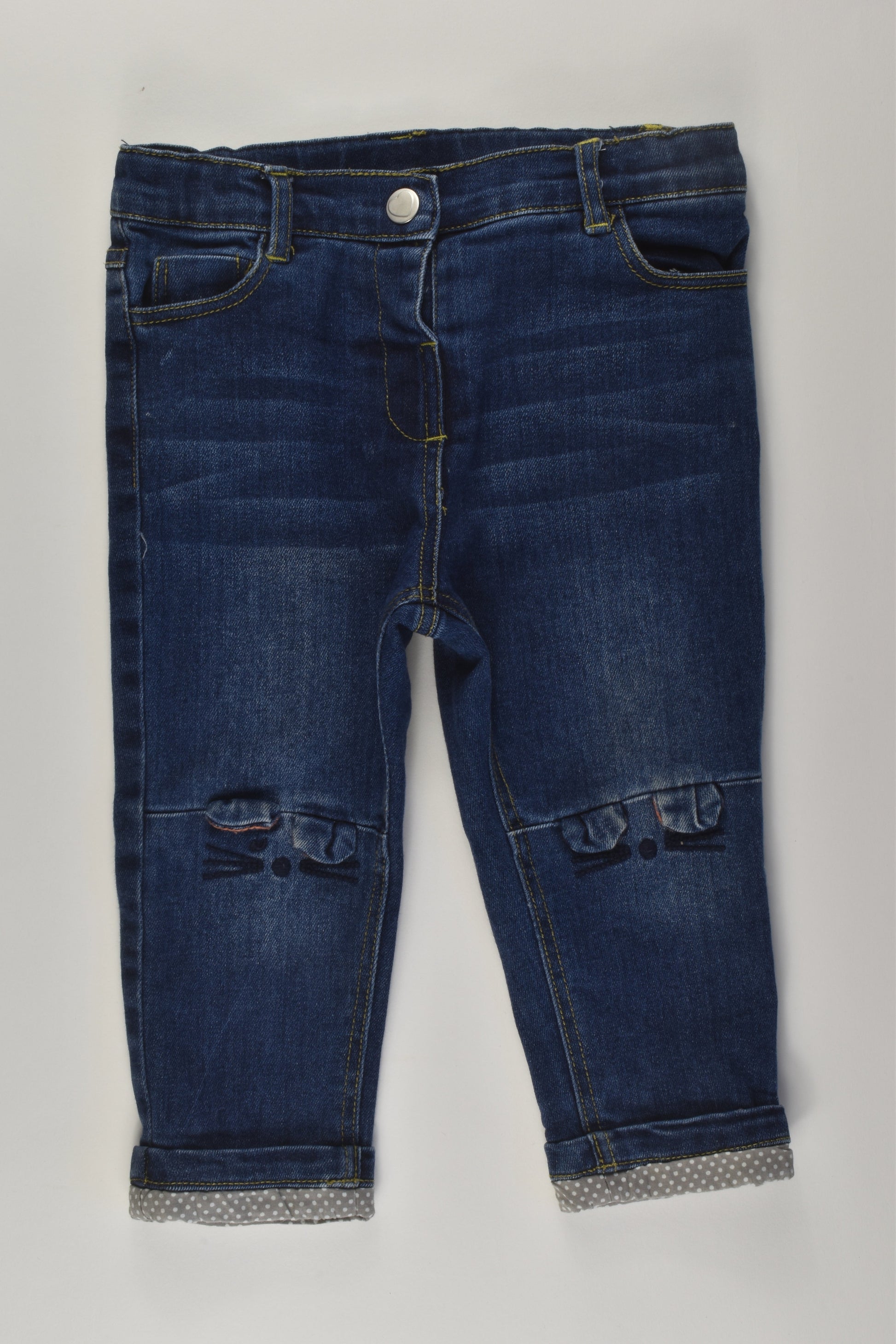 Ollie's Place Size 1 Mouse Denim Pants