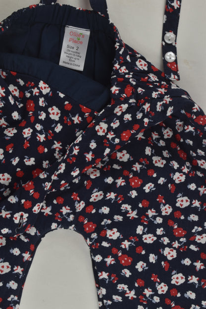 Ollie's Place Size 2 Lined Floral Playsuit