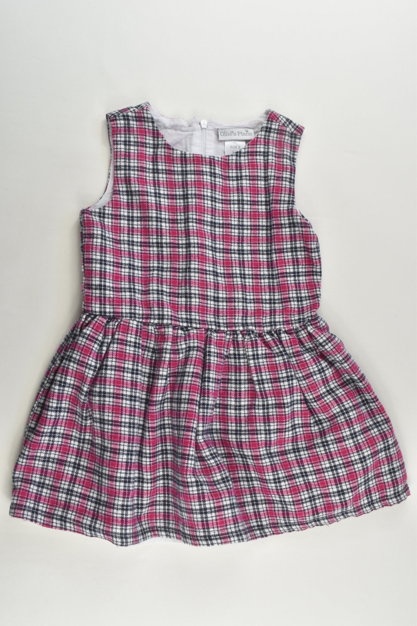 Ollie's Place Size 3 Lined Checked Winter Dress