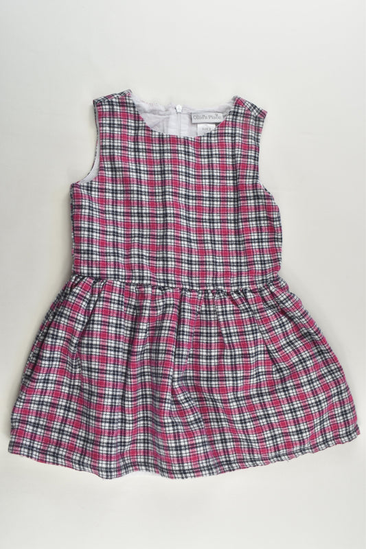 Ollie's Place Size 3 Lined Checked Winter Dress