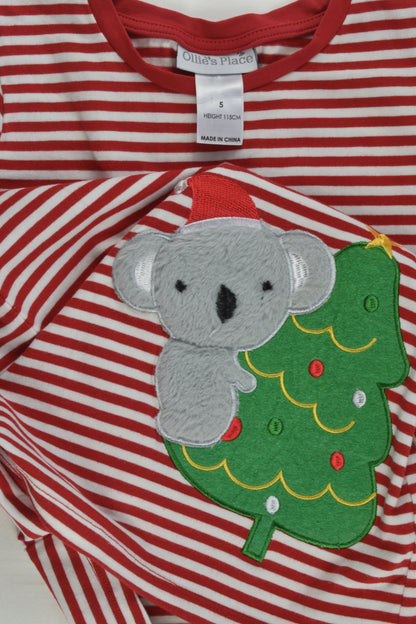 Ollie's Place Size 5 Christmas Koala T-shirt