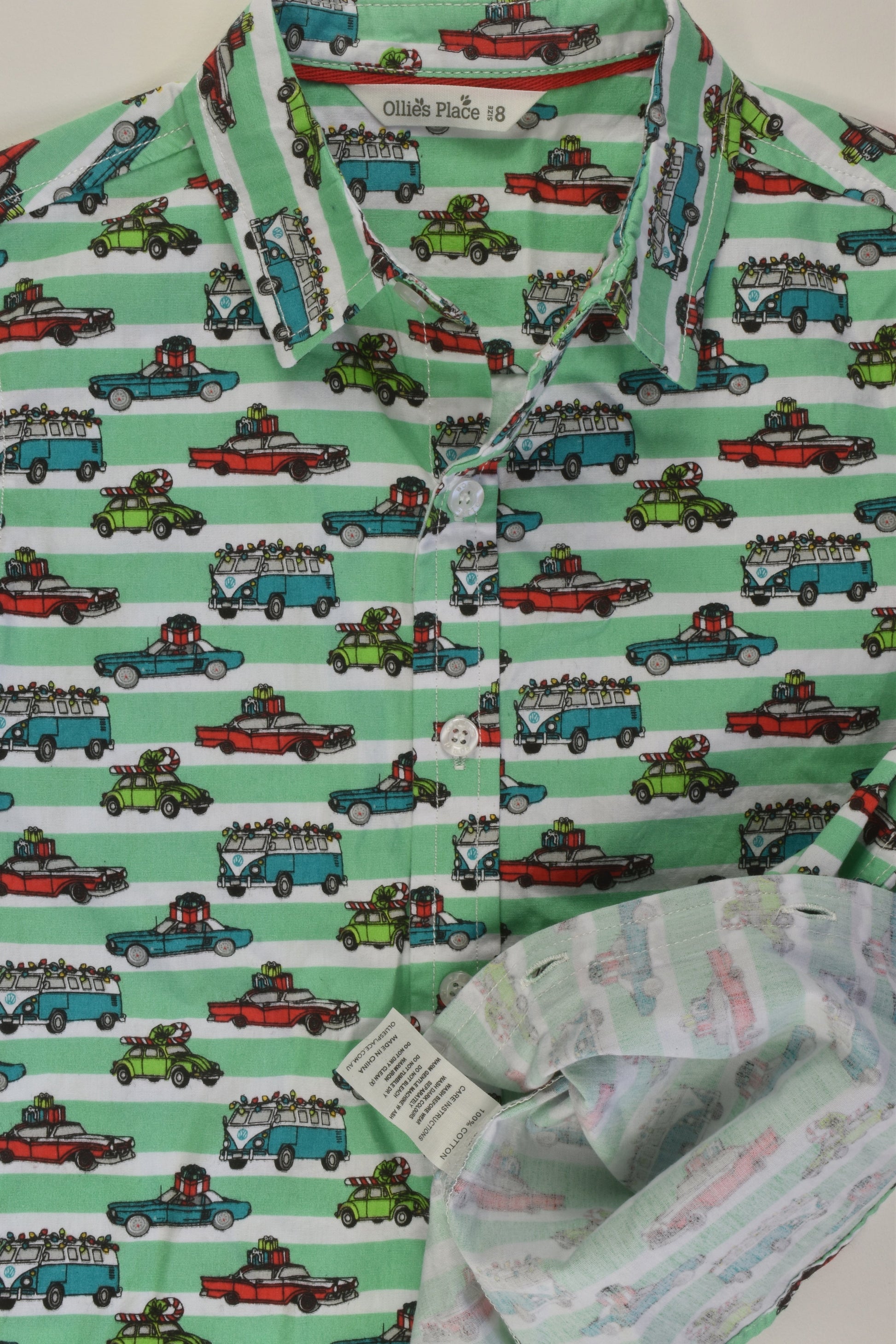 Ollie's Place Size 8 Christmas Vehicles Shirt