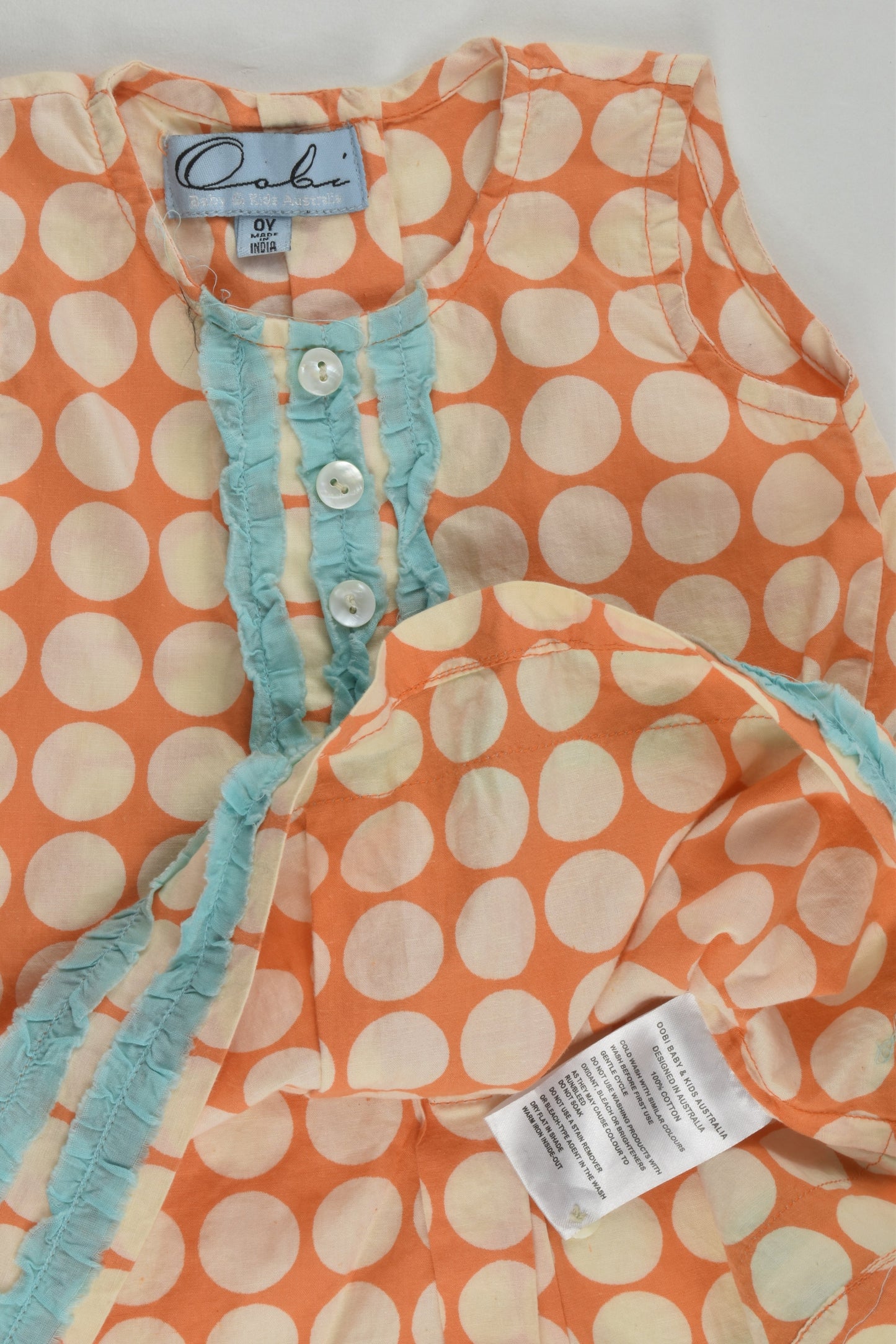 Oobi Size 000-00 Polka Dots Dress