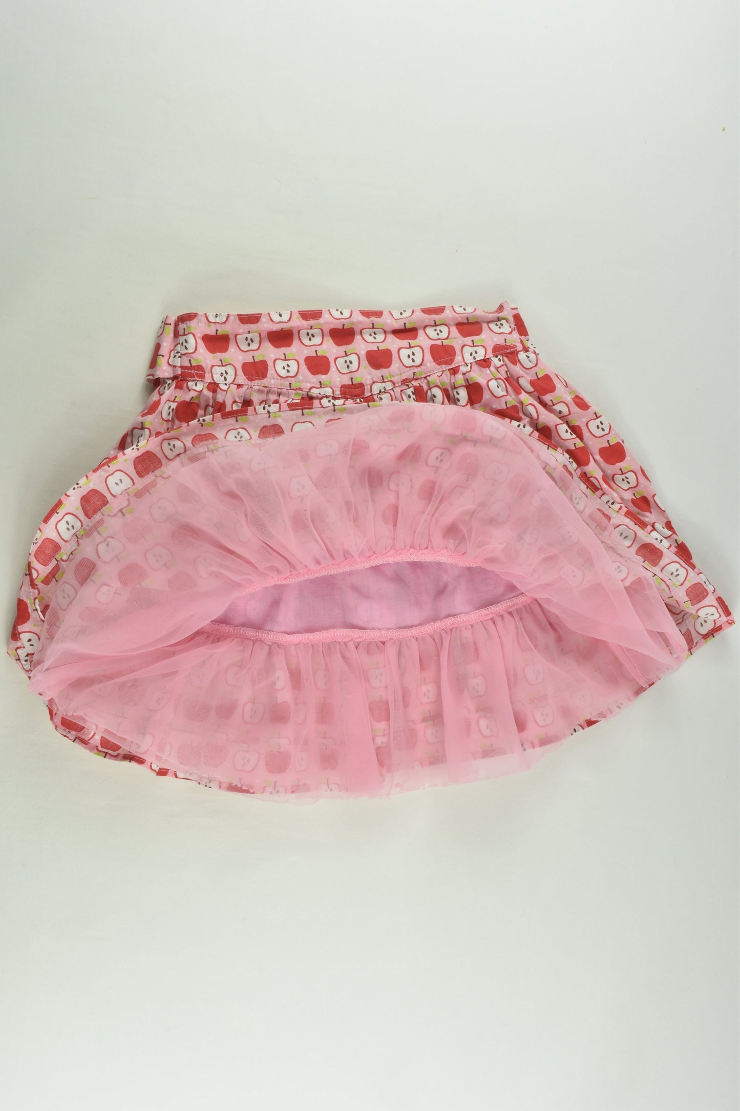 Oobi Size 5/6 Apple Print Lined Skirt